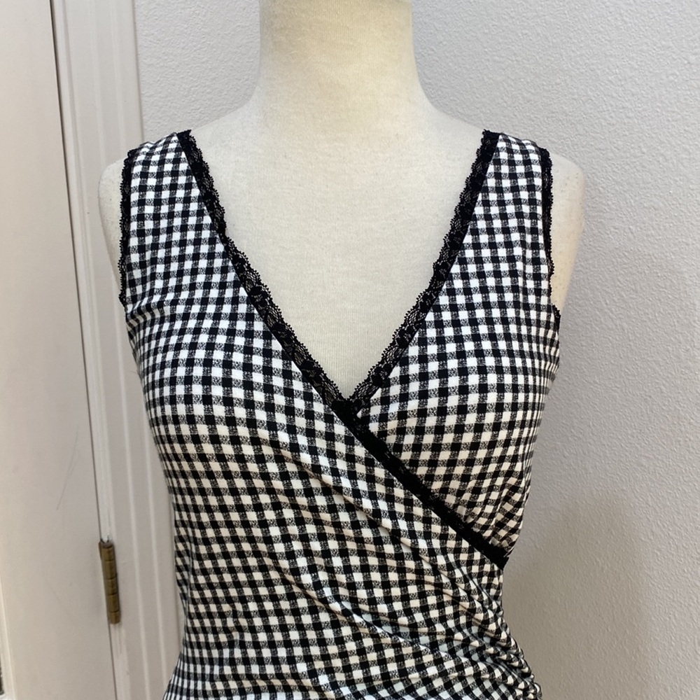 Vintage Y2K ๐ค๐ค Betsey Johnson Black and White Gingham Dress, NWOT, Size Small - Picture 2 of 6